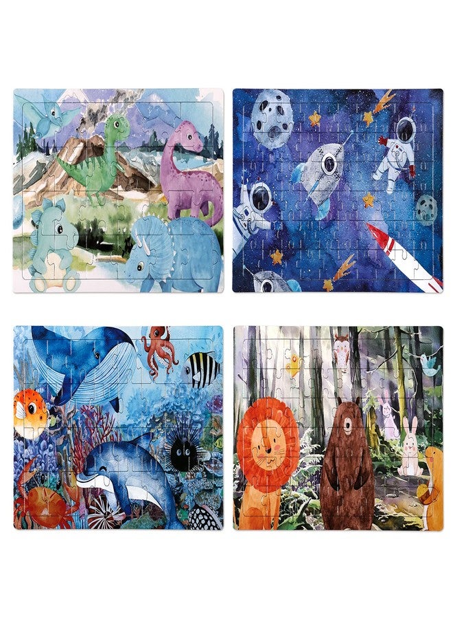 POPGIFTU 4 in 1 Increasing Difficulty Kid Puzzle for Kids, Ages 3-8, 24-60-Piece, Puzzles for Children Learning Educational Puzzle Toys for Boys and Girls Set for Kids(4 Puzzles) - Image 1